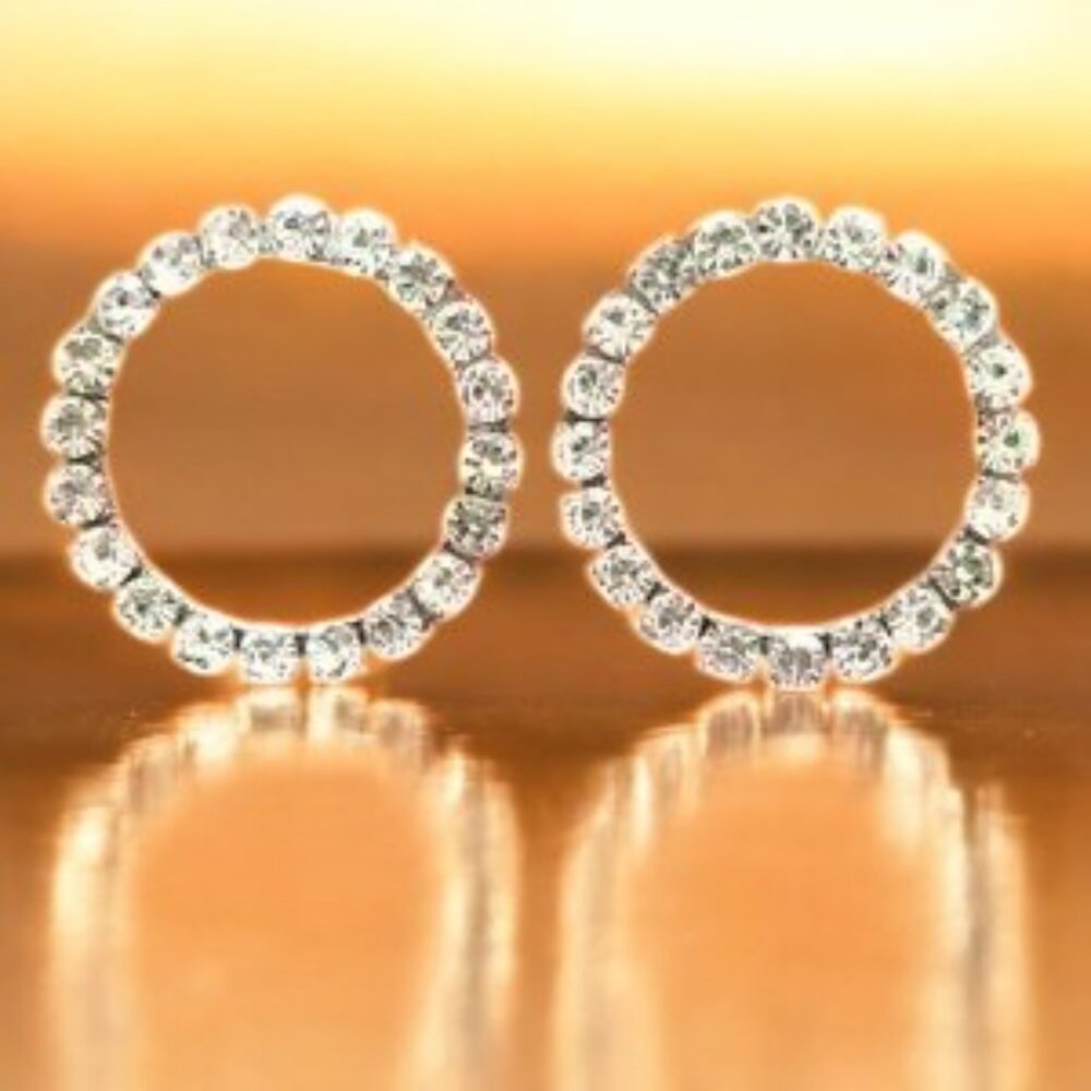 3 for $15 Rhinestone Circle Earrings